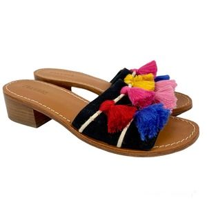 Soludos Tassel City Slide Sandals for Anthropologie Crafted in Portugal Size 7